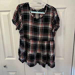 TORRID PLAID BLOUSE